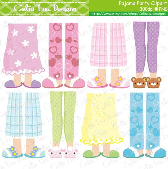 Pajama Party Clipart, Girls Pajama Feet Clipart (Cg154) - Pajama Party, Transparent background PNG HD thumbnail