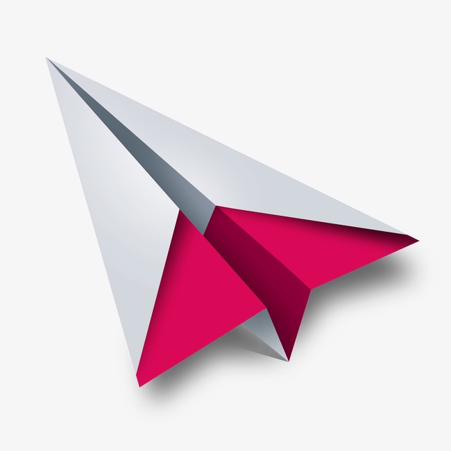 Fold Paper Airplane, Red, 3D, Hd Png And Psd - Paper Airplane, Transparent background PNG HD thumbnail