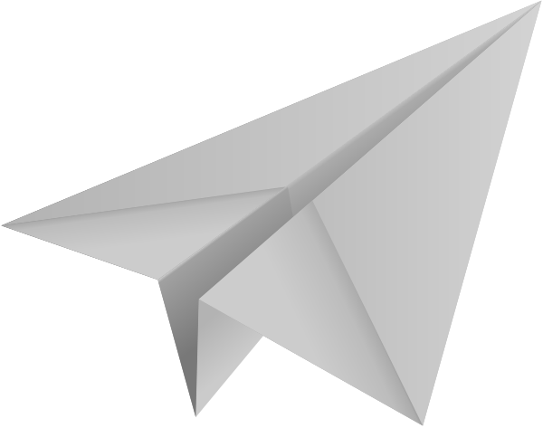 Paper_Plane_Light_Gray - Paper Airplane, Transparent background PNG HD thumbnail