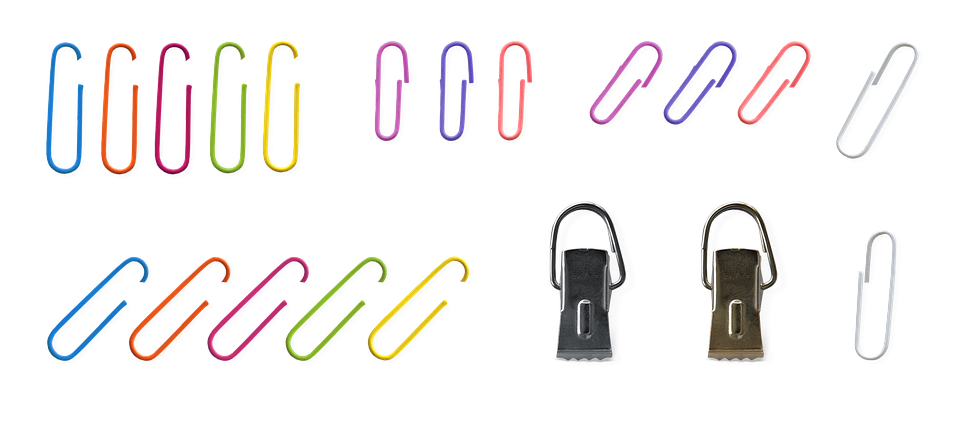 Clips Office Fixing Note Paper Clip Design - Paper Clip, Transparent background PNG HD thumbnail