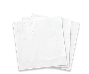 32x30cm 1Ply WHITE Soft Paper