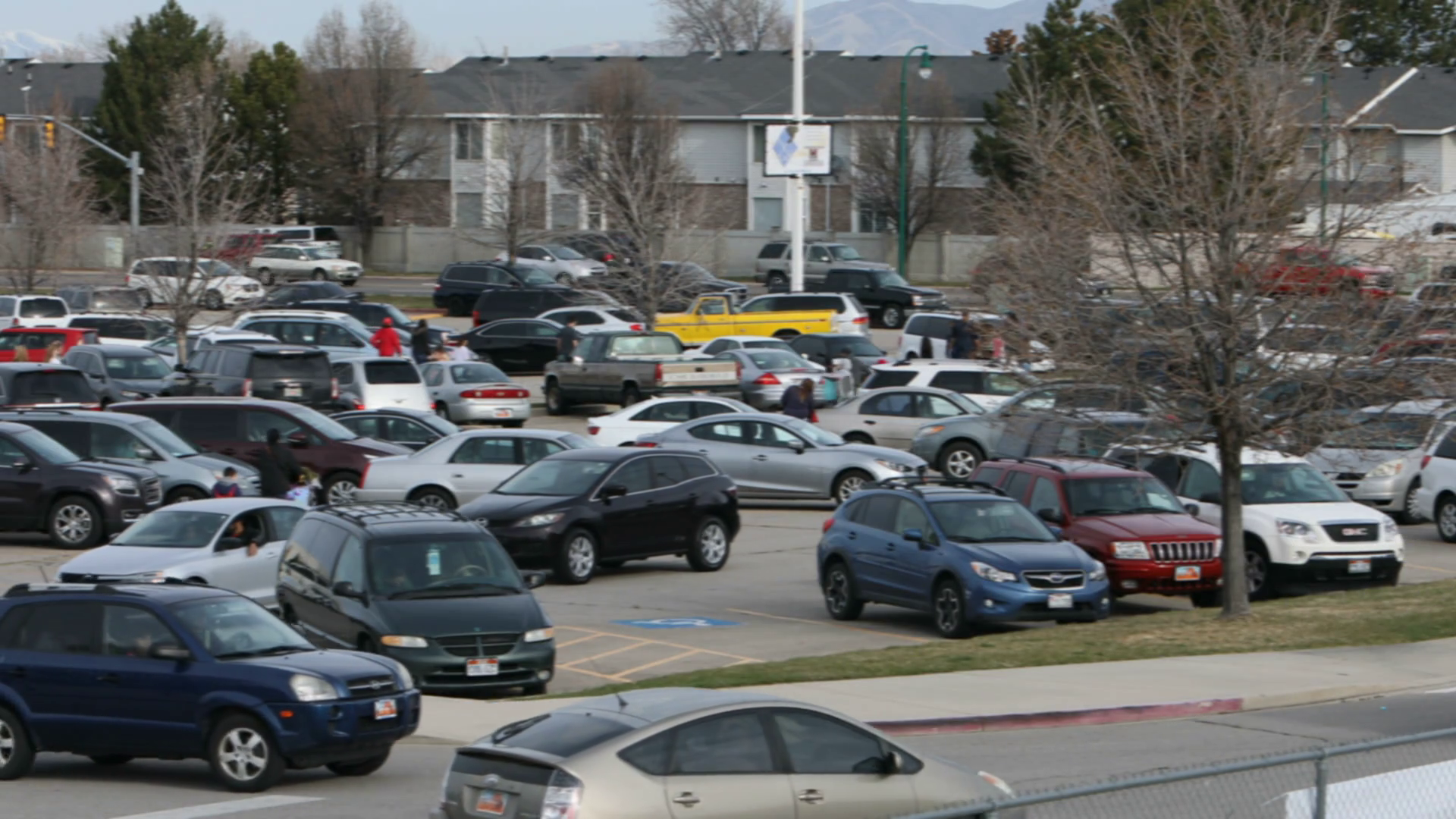 Parking Lot Cars And Pedestrians Blur Hd 5683. High School Parking Lot After Activity Parents And Students Leaving. Sporting Or Recreation Event. - Parking Lot, Transparent background PNG HD thumbnail