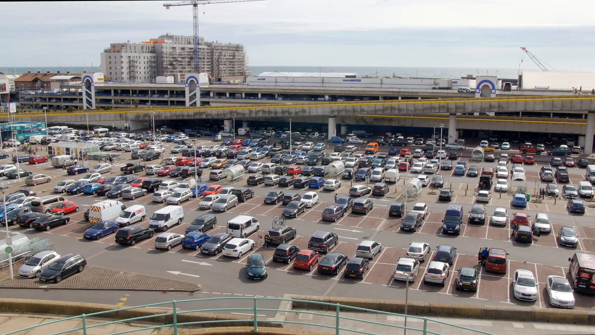 View Of A Huge Parking Lot In A Shopping Mall In Brighton Marina Stock Video Footage   Videoblocks - Parking Lot, Transparent background PNG HD thumbnail