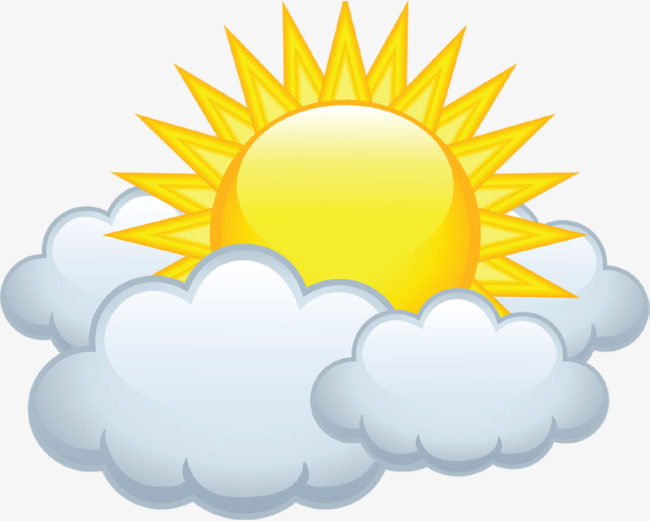 Partly Cloudy Png Hd - Cloudy Sun Cloud Material Free To Pull The Image, Sun, Partly Cloudy, Material, Transparent background PNG HD thumbnail