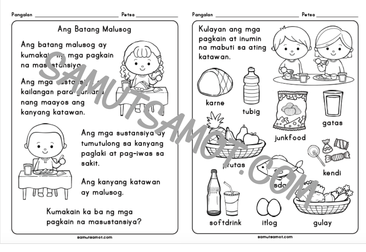 Free Printable Worksheets For Filipino Kids - Parts Of The Body For Kids Tagalog, Transparent background PNG HD thumbnail