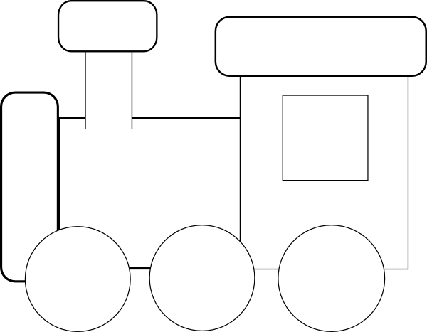 Passenger Train Png Black And White - Passenger Train Clipart Black And White, Transparent background PNG HD thumbnail