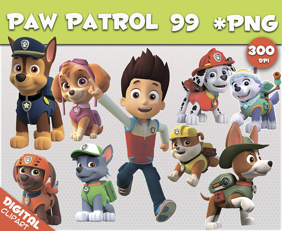 Paw Patrol Clipart 99 Png 300Dpi Images Digital Clip Art Instant Download Graphics Transparent Background Scrapbook Birthday Nickelodeon From Picolor On Hdpng.com  - Paw Patrol Birthday, Transparent background PNG HD thumbnail