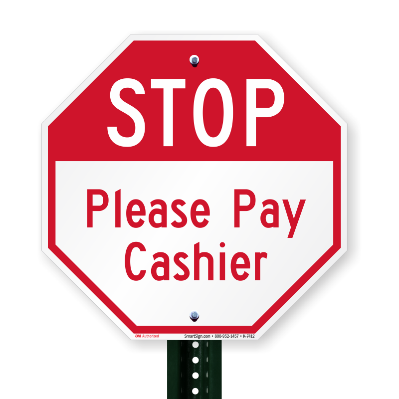 Stop: Pay Cashier Sign Hdpng.com  - Pay Cashier, Transparent background PNG HD thumbnail