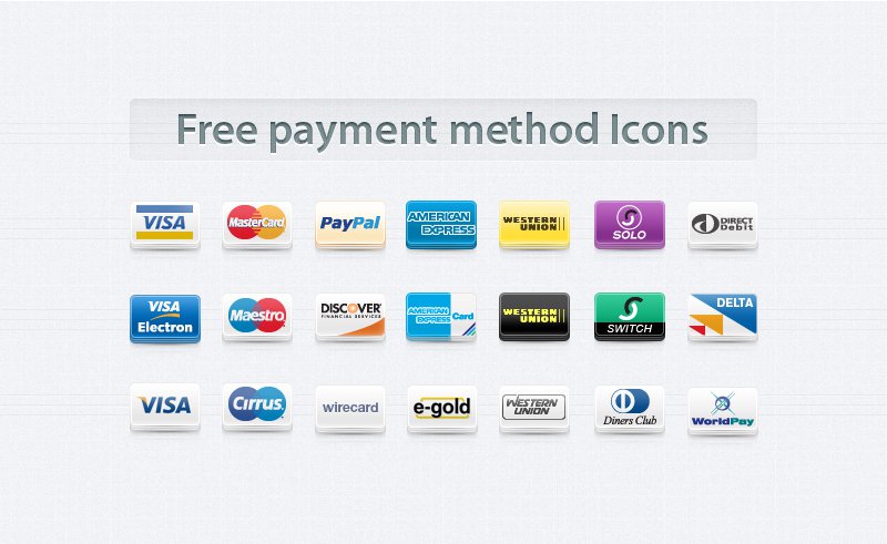 Payment Method Icons Set - Payment Method, Transparent background PNG HD thumbnail