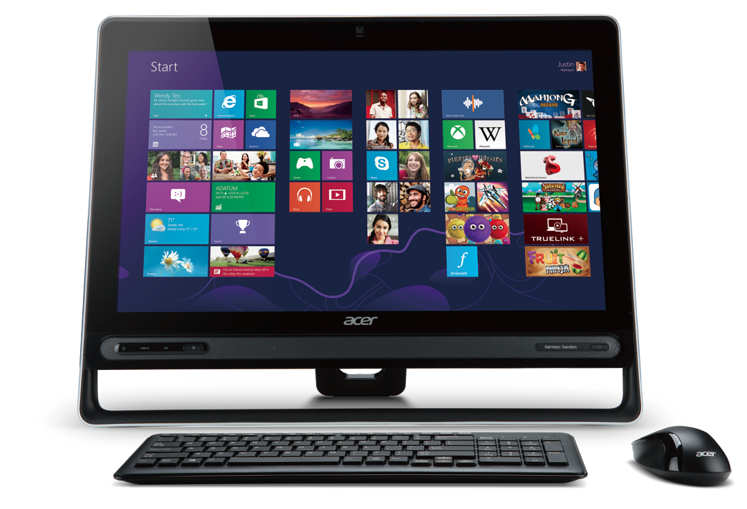 Acer Aspire Z3 All In One Pc Tunes Up Touch With Full Hd - Pc, Transparent background PNG HD thumbnail