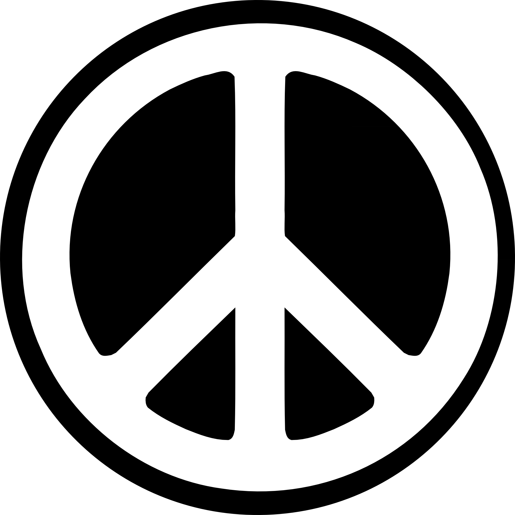 Black White Peace Sign Fav Peace Icon Png - Peace Symbo, Transparent background PNG HD thumbnail