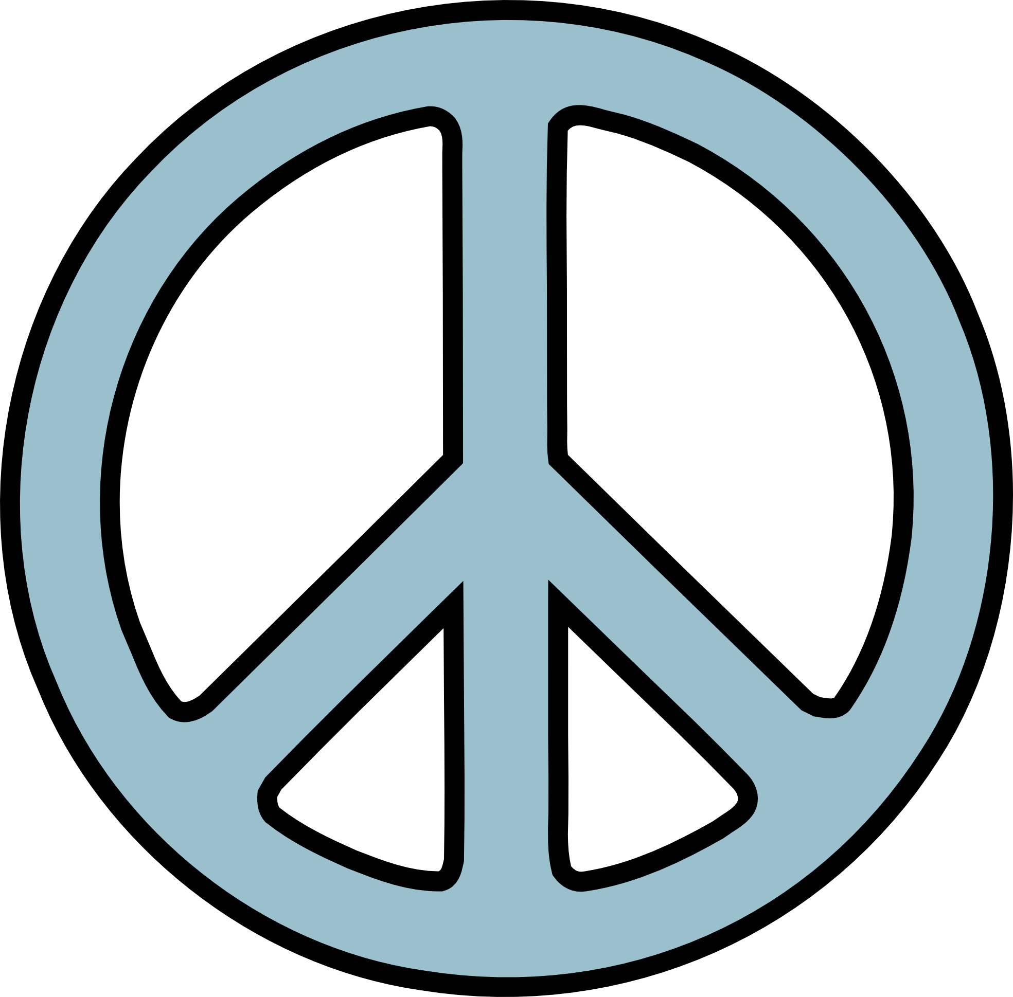 Hand Peace Sign Drawing Clipart - Peace Symbo, Transparent background PNG HD thumbnail