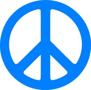 Blue Peace Sign Clip Art - Peace Symbol, Transparent background PNG HD thumbnail