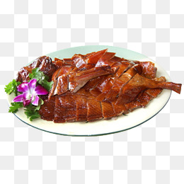 A Roast Duck, A Plate, Roast Duck, In Kind Png Image - Peking Duck, Transparent background PNG HD thumbnail