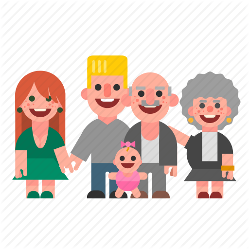 Baby, Dad, Family, Grandma, Grandpa, Mom, White Icon - People Mom And Dad, Transparent background PNG HD thumbnail