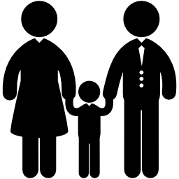 Family, Mom Dad And Child Flat Icons - People Mom And Dad, Transparent background PNG HD thumbnail