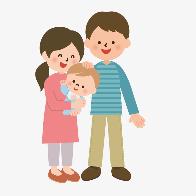 Hand Drawn Cartoon Character Villain Image Icon,mom And Dad And Baby, Cartoon - People Mom And Dad, Transparent background PNG HD thumbnail