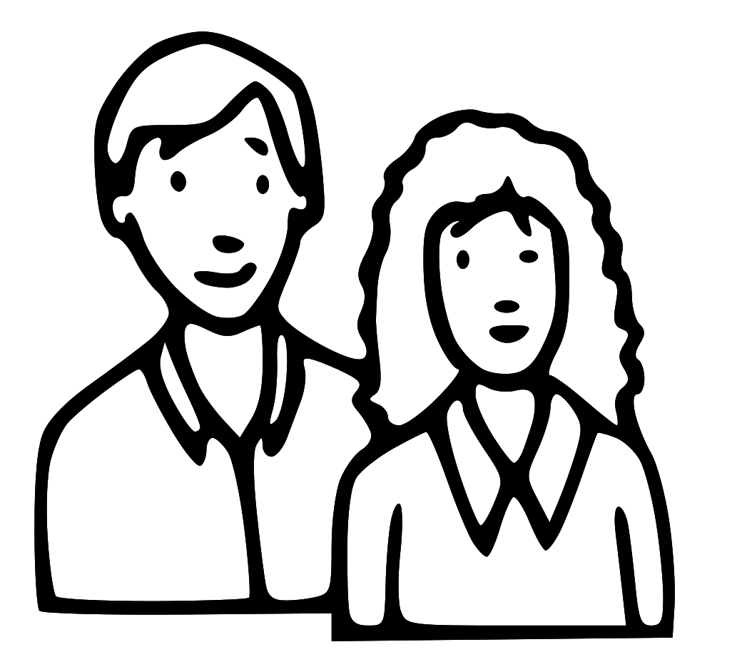 Mom Dad Coloring Pages In And - People Mom And Dad, Transparent background PNG HD thumbnail