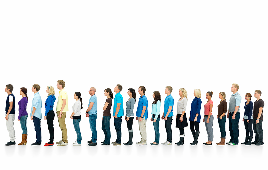 Draw The Line - People Waiting In A Line Kids, Transparent background PNG HD thumbnail
