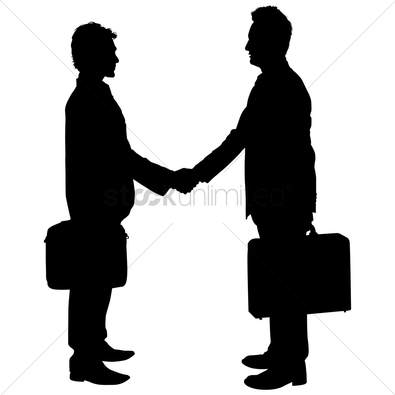 Businessman Shaking Hands Silhouette Vector Graphic - People Shaking Hands, Transparent background PNG HD thumbnail
