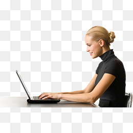 Computer Office People, Computer, People, Woman Png Image - People Using Computer, Transparent background PNG HD thumbnail