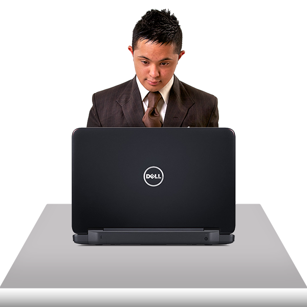 Person With Ds Using Computer - People Using Computer, Transparent background PNG HD thumbnail