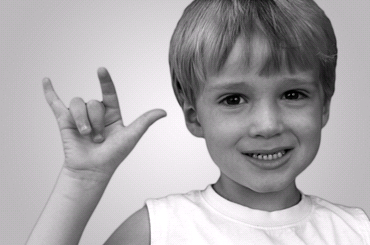 A Young Boy Signs - People Using Sign Language, Transparent background PNG HD thumbnail