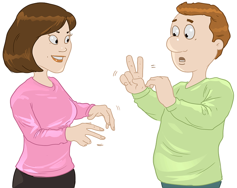 The Equivalent Of Words In Sign Languages Are Signs Which Are Made Up Of Three Main Components. - People Using Sign Language, Transparent background PNG HD thumbnail