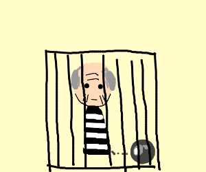 Old Man Behind Bars - Person Behind Bars, Transparent background PNG HD thumbnail