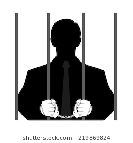 Silhouette Of A Man Behind Bars - Person Behind Bars, Transparent background PNG HD thumbnail