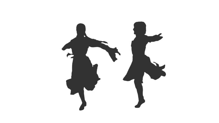 Silhouette Of A Dancing Man U0026 Woman. Dances Of Georgia And The Rest Of The Caucasus. Full Hd Footage With Alpha Channel Stock Footage Video 11397233 | Hdpng.com  - Person Dancing, Transparent background PNG HD thumbnail