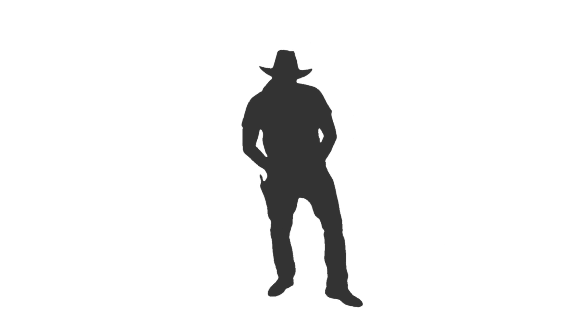 Silhouette Of A Man Dancing Cowboy Dance, Full Hd Footage With Alpha Channel Stock Video Footage   Videoblocks - Person Dancing, Transparent background PNG HD thumbnail