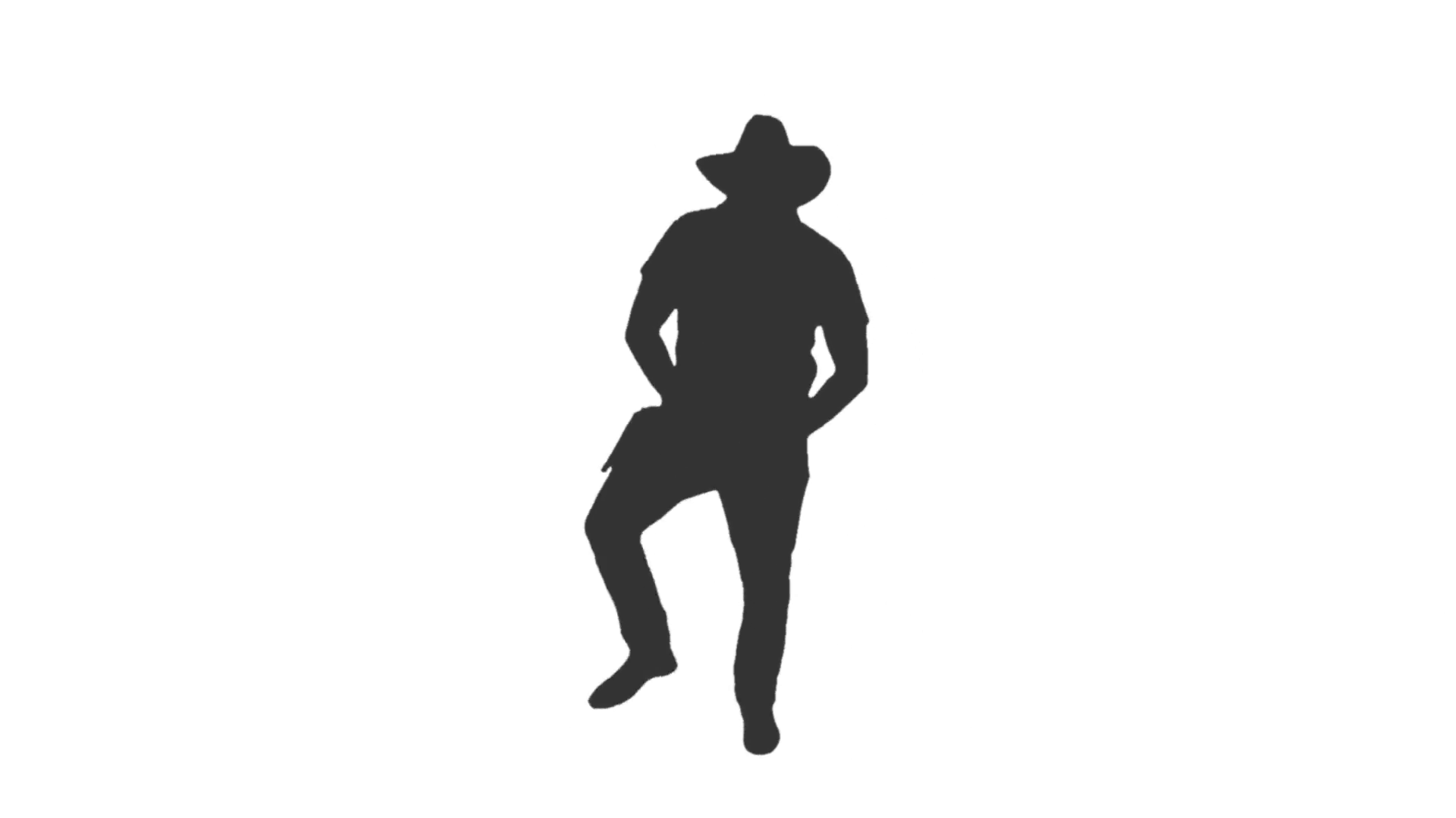 Silhouette Of A Man Dancing In Cowboy Hat, Full Hd Footage With Alpha Channel Stock Video Footage   Videoblocks - Person Dancing, Transparent background PNG HD thumbnail