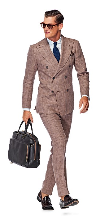Suitsupply Madison Brown Suit - Person In A Suit, Transparent background PNG HD thumbnail