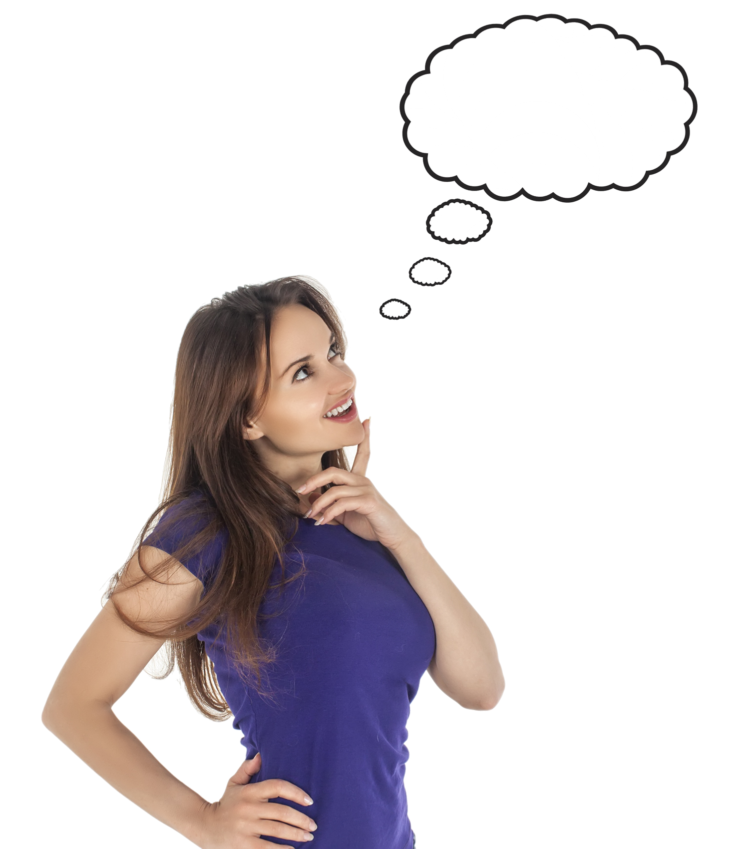 Cute Thinking Woman Png - Person Thinking, Transparent background PNG HD thumbnail