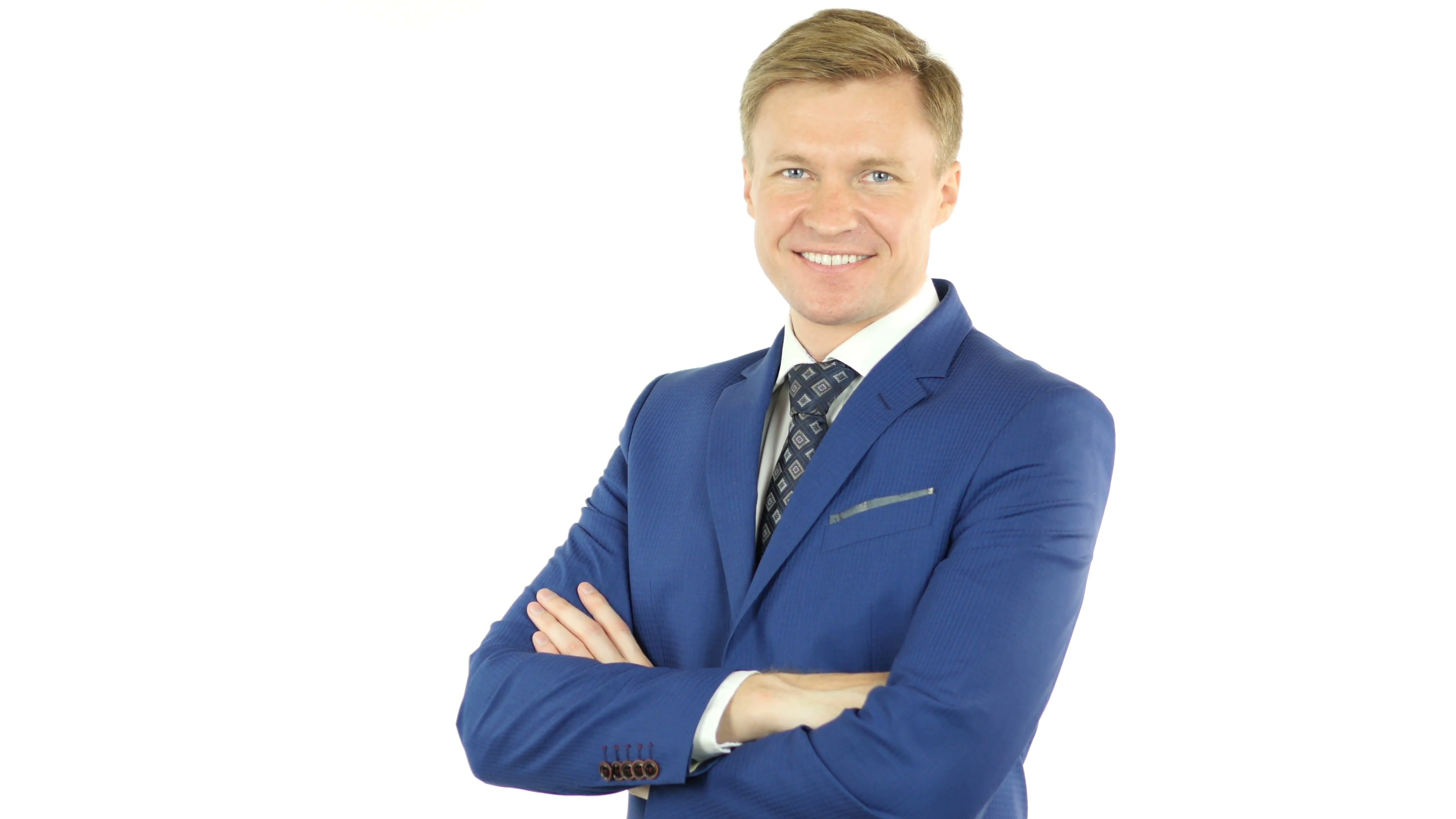 Portrait Of Handsome Confident Young Businessman Standing Arms Crossed, Smiling Stock Video Footage   Videoblocks - Person With Arms Crossed, Transparent background PNG HD thumbnail