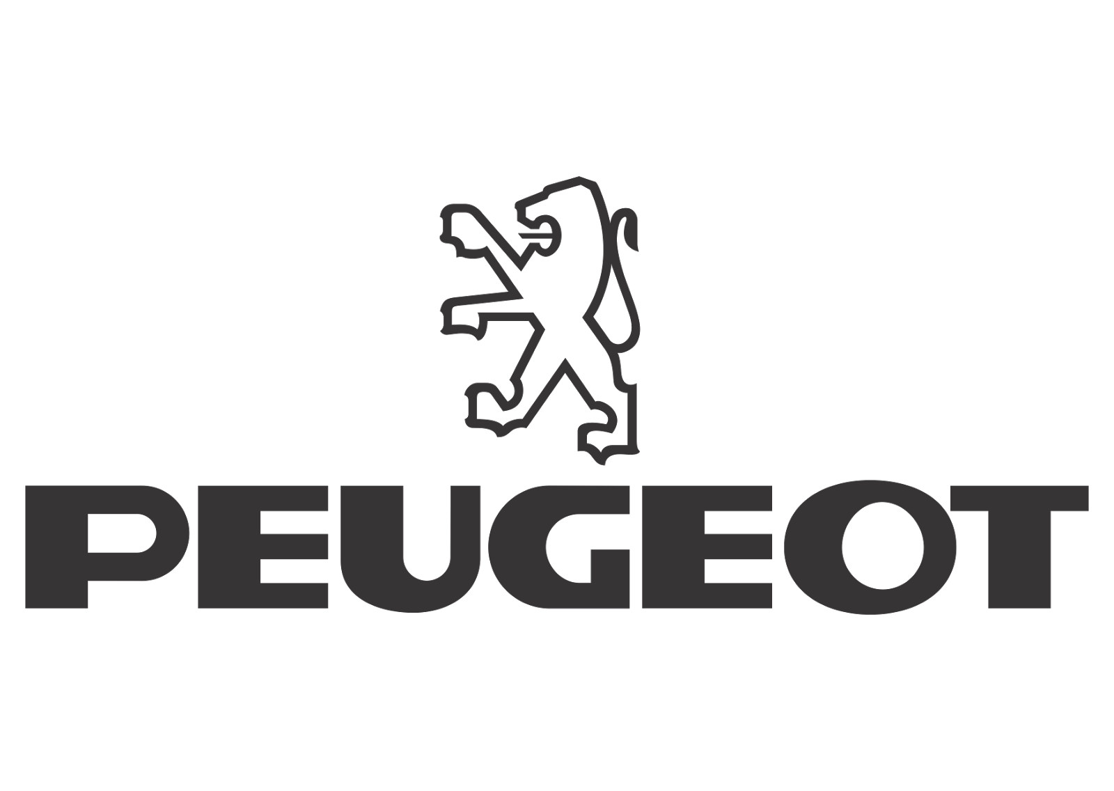 Peugeot (Black White) Logo Vector - Peugeot Eps, Transparent background PNG HD thumbnail