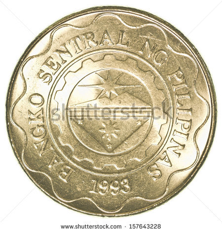 5 Philippine Peso Coin Isolated On White Background - Philippine Peso Coins, Transparent background PNG HD thumbnail