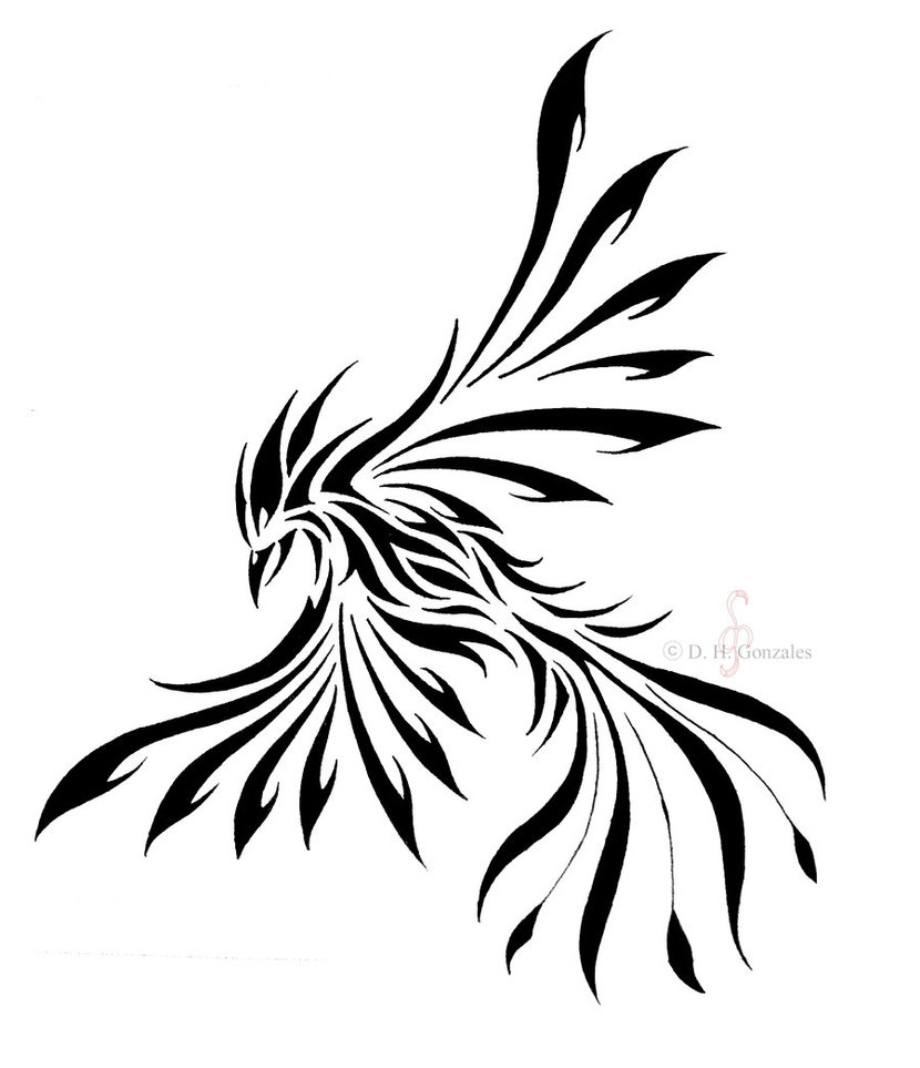 Phoenix Tribal Tattoo Design Hdpng.com  - Phoenix Tattoos, Transparent background PNG HD thumbnail