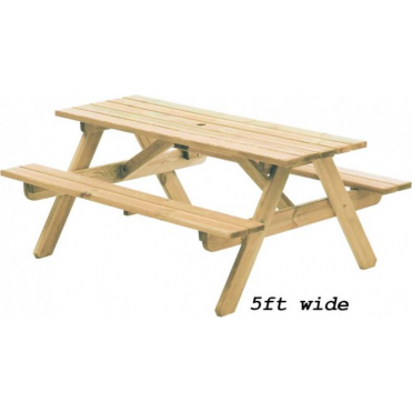 Pine Woburn Picnic Table   2 Widths Available - Picnic Bench, Transparent background PNG HD thumbnail