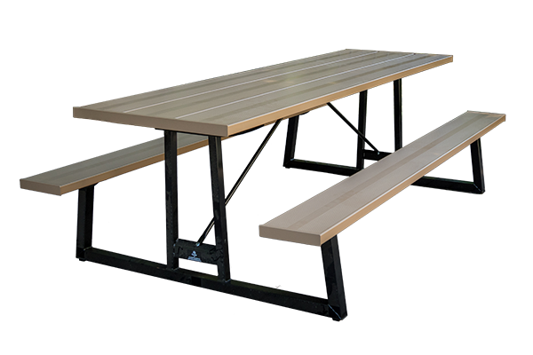 Powder Coated Aluminum Picnic Table - Picnic Bench, Transparent background PNG HD thumbnail