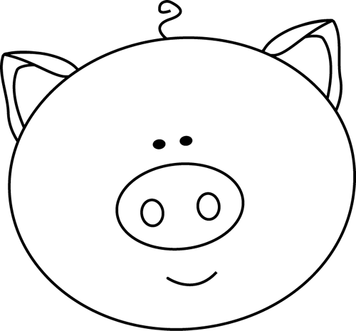 Black And White Black And White Pig Face - Pig Head Black And White, Transparent background PNG HD thumbnail