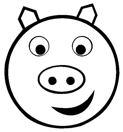Pig Head Black And White Clipart #1 - Pig Head Black And White, Transparent background PNG HD thumbnail