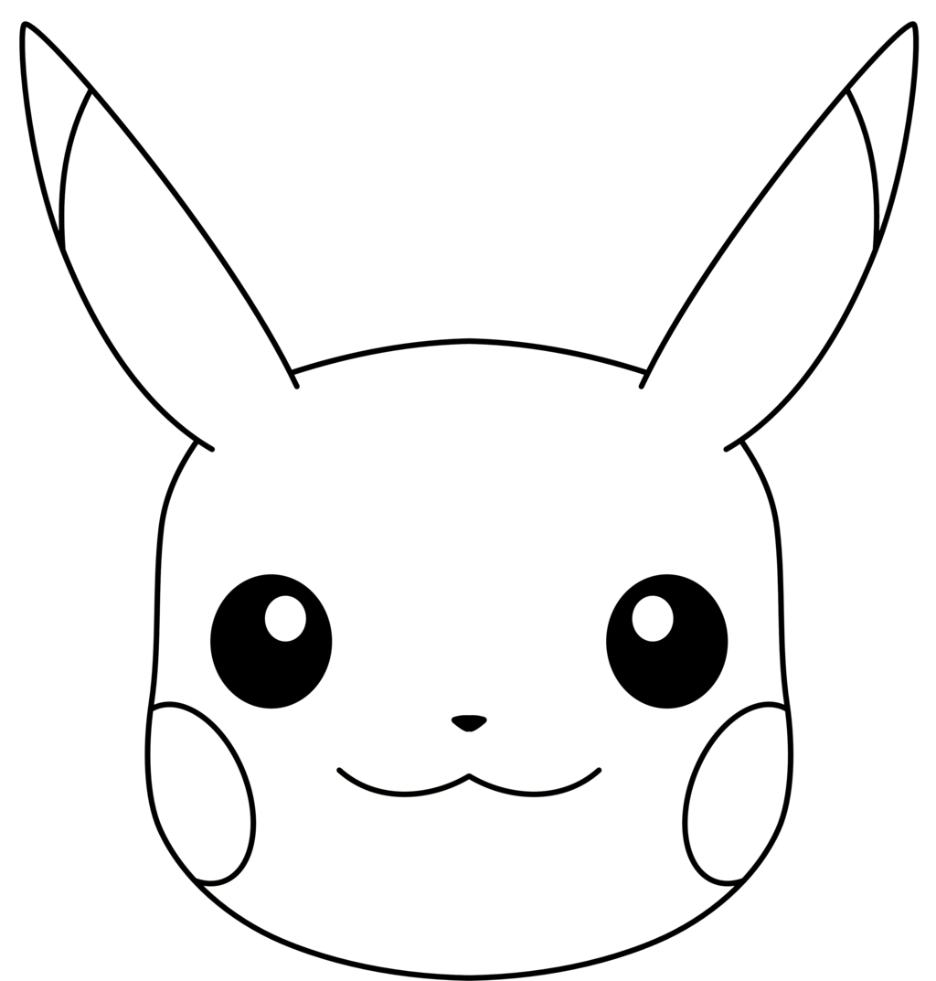 . Hdpng.com Ryanthescooterguy Pikachuu0027S Face (Line Art) By Ryanthescooterguy - Pikachu Face, Transparent background PNG HD thumbnail