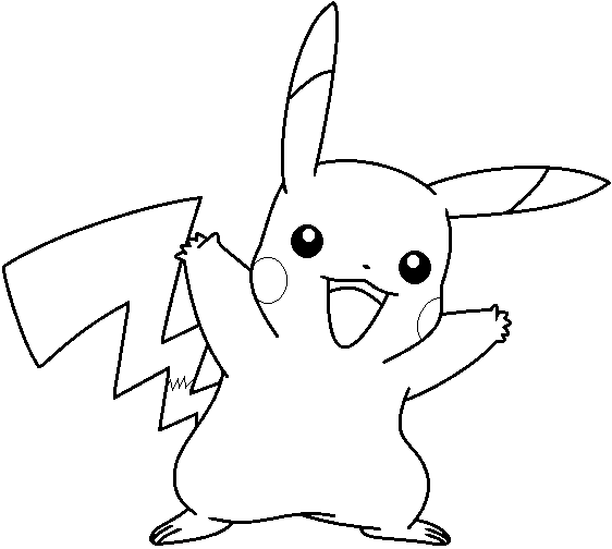 Pikachu Base 6 By Electric Rodent Hdpng.com  - Pikachu Black And White, Transparent background PNG HD thumbnail