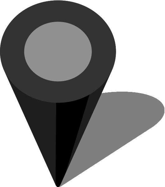 Location_Map_Pin_Black7 - Pin Black And White, Transparent background PNG HD thumbnail