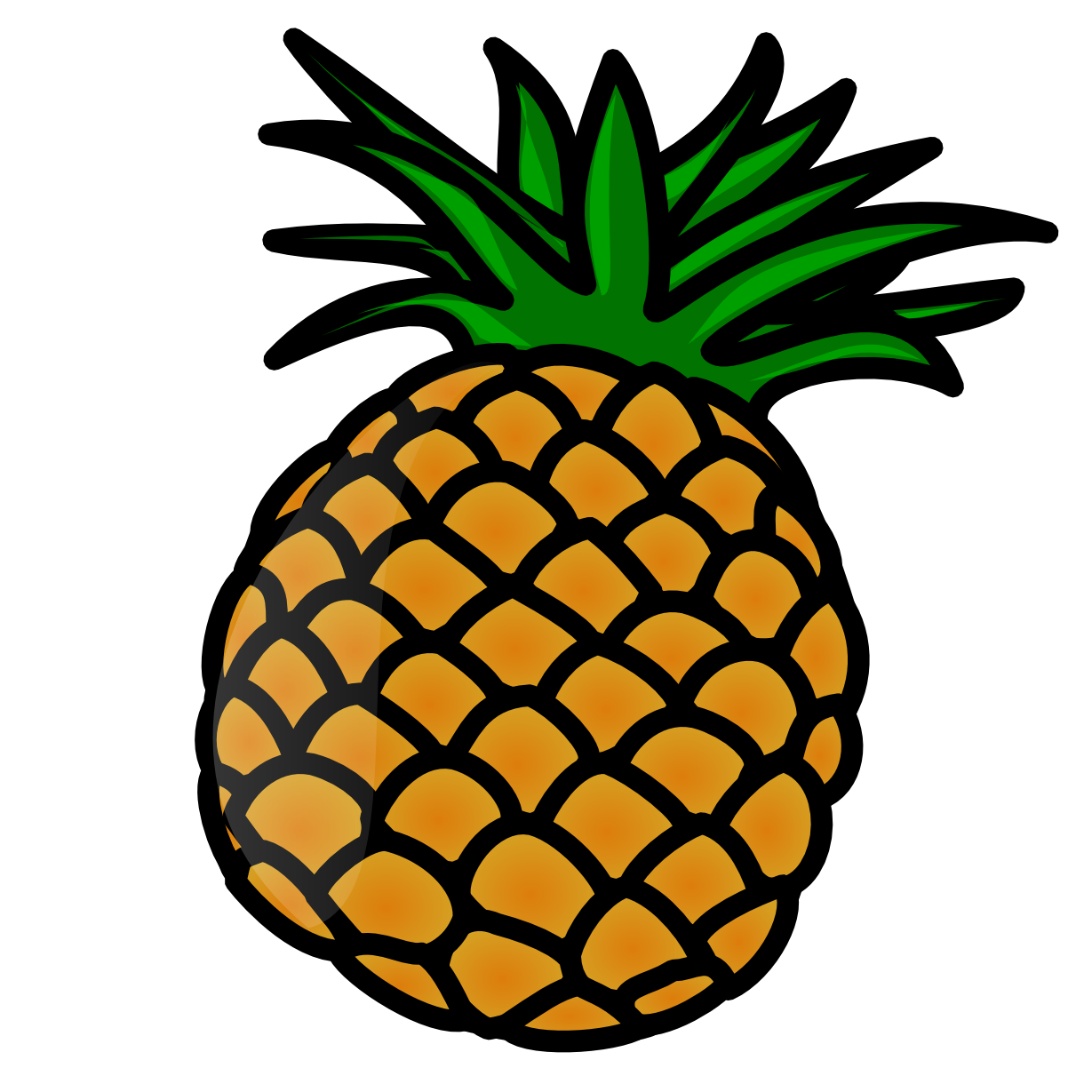 Cartoon Pineapple Clip Art Png - Pineapple, Transparent background PNG HD thumbnail