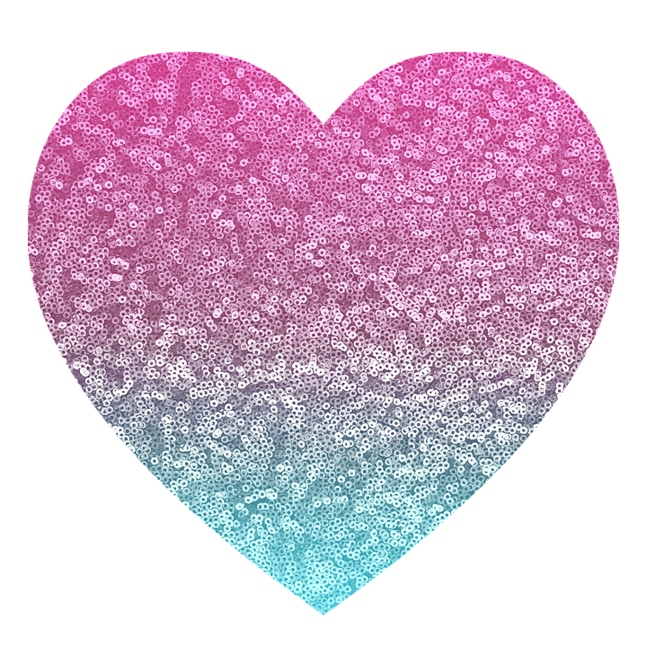 Glitter Pink Blue Heart Sparkle Light Shiny - Pink And Blue, Transparent background PNG HD thumbnail