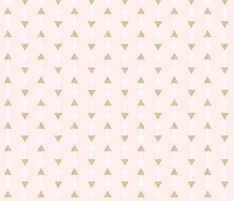 Pale Pink Climbing Arrows  Gold Sparkle V. I // Small Fabric By Ivieclothco - Pink And Gold, Transparent background PNG HD thumbnail
