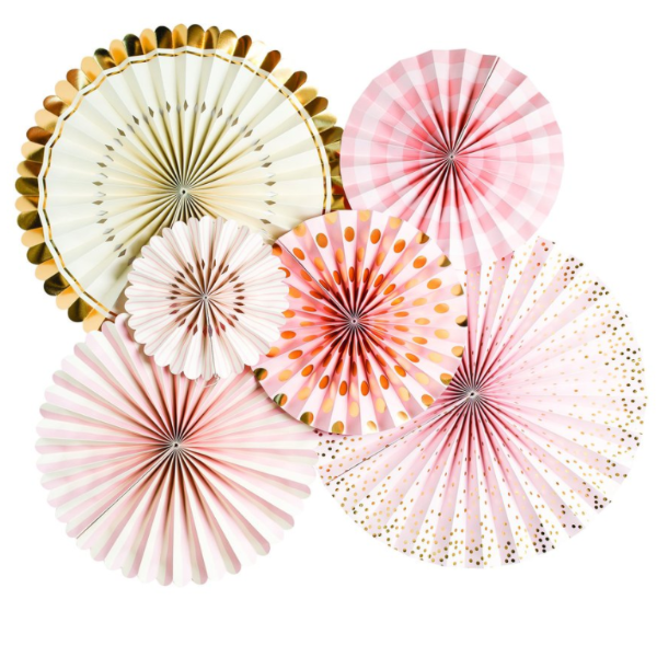 Party Fans U0026 Confetti   Pink, Gold And Ivory By My Mindu0027S Hdpng.com  - Pink And Gold, Transparent background PNG HD thumbnail